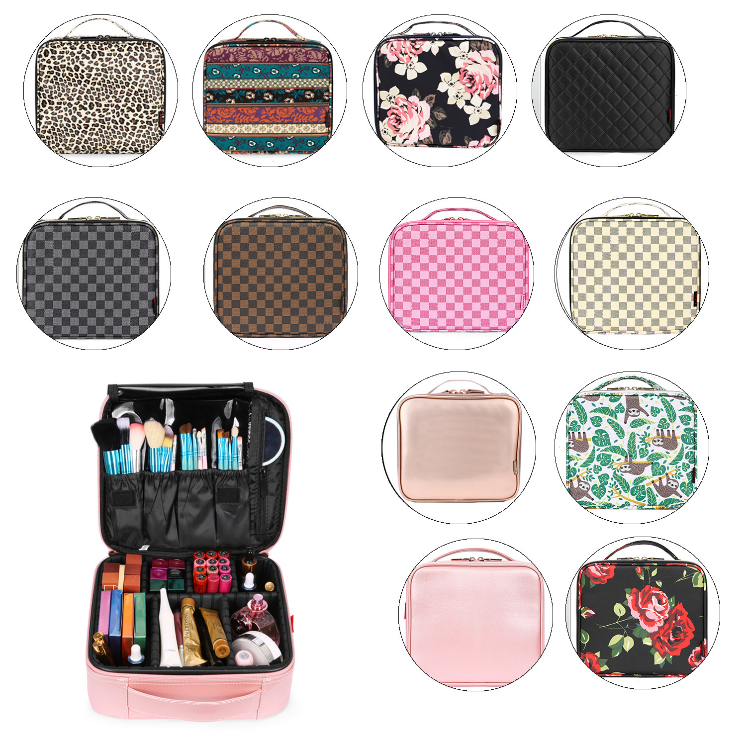 Cross-border high quality style cosmetic bags Portable makeup case Multifunctional partition storage bag Manufacturer PU cosmetics cases, #2
Cross-border high quality style cosmetic bags Portable makeup case Multifunctional partition storage bag Manufacturer PU cosmetics cases, #2