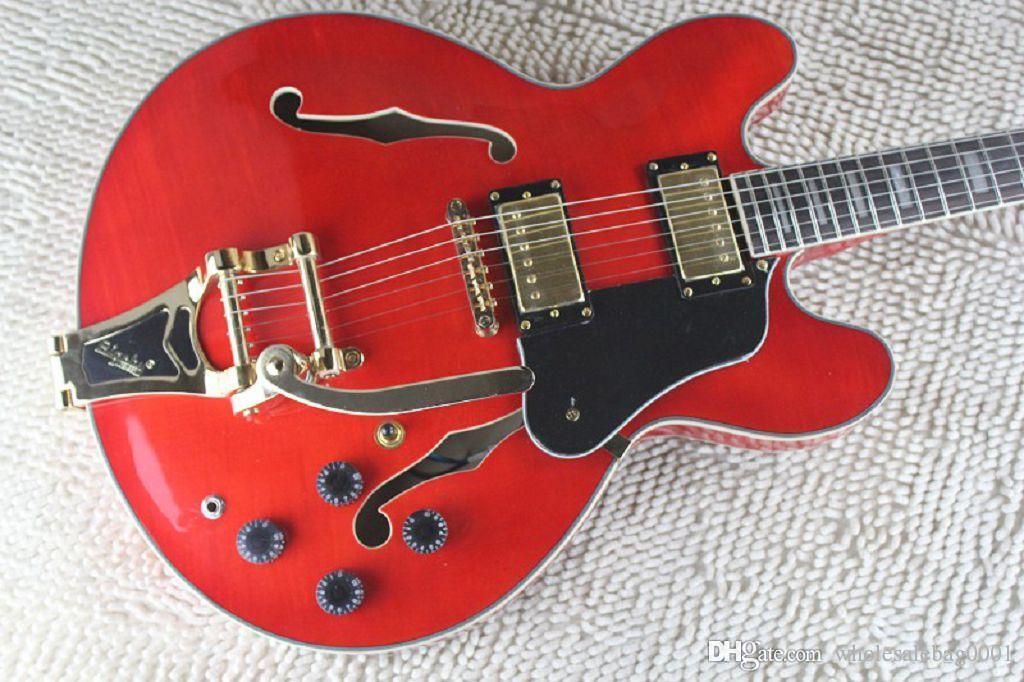 Hot New Best Custom Shop Semi Hollow 335 red electric guitar with BY tremolo
Hot New Best Custom Shop Semi Hollow 335 red electric guitar with BY tremolo