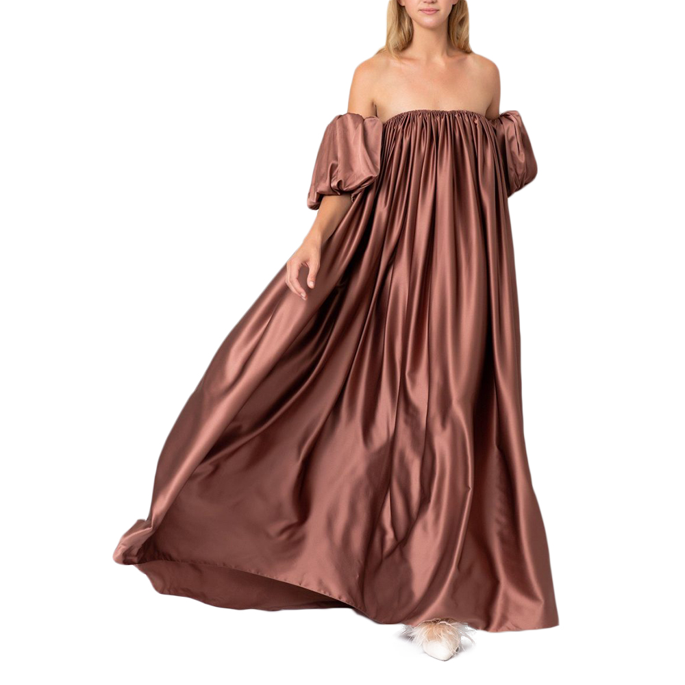 Off Shoulder Maternity Ruffles Sleepwear Dress Loose Night Robe Photography Dresses For Women Party Bridal Nightgown Robes