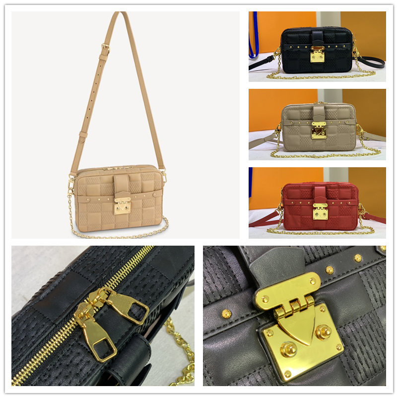 New high quality handbag designer bag fashion Women wallet Damier quilted padded sheepskin embroidered oversized pattern with S-lock lock, Red
New high quality handbag designer bag fashion Women wallet Damier quilted padded sheepskin embroidered oversized pattern with S-lock lock, Red