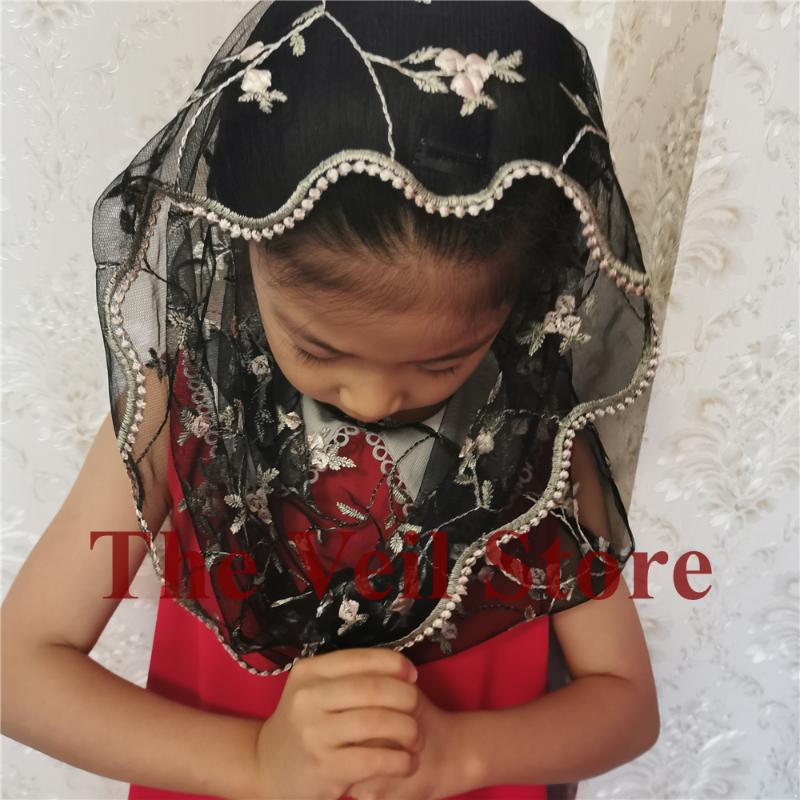 Bridal Veils Girls Kids Floral Lace Catholic Mantilla Veil For Church Round Child Head Wrap Cover Latin Mass Velo De Novia Mantille, Black
Bridal Veils Girls Kids Floral Lace Catholic Mantilla Veil For Church Round Child Head Wrap Cover Latin Mass Velo De Novia Mantille, Black