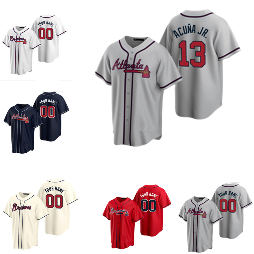 2021 Atlanta Braves 13 Ronald Acuña Jr. 20 Marcell Ozuna Jerseys Brave 5 Freddie Freeman 7 Dansby Swanson 1 Ozzie Albies Men' Women' Youth' Baseball Jersey, Men's color 4
2021 Atlanta Braves 13 Ronald Acuña Jr. 20 Marcell Ozuna Jerseys Brave 5 Freddie Freeman 7 Dansby Swanson 1 Ozzie Albies Men' Women' Youth' Baseball Jersey, Men's color 4
