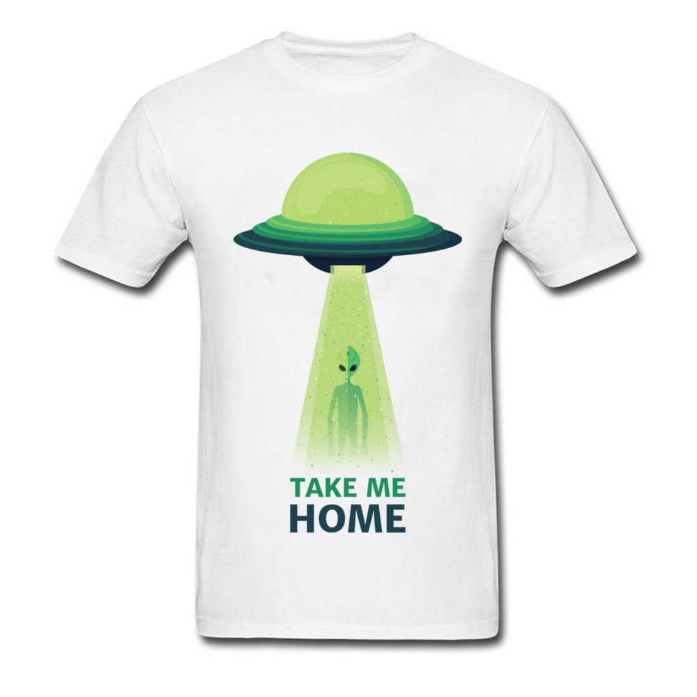 UFO Alien Tee Shirts Men Take Me Home Hipster Big Size Mens T-Shirt Cotton Interesting Funny T Adult Clothing Shirt 210629