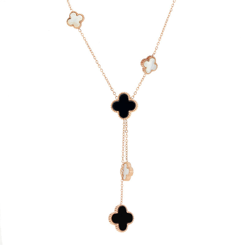 Necklaces Made in China Newest Ladies Clover Shell Pendant Stainless Steel 18k Rose Gold Women
Necklaces Made in China Newest Ladies Clover Shell Pendant Stainless Steel 18k Rose Gold Women