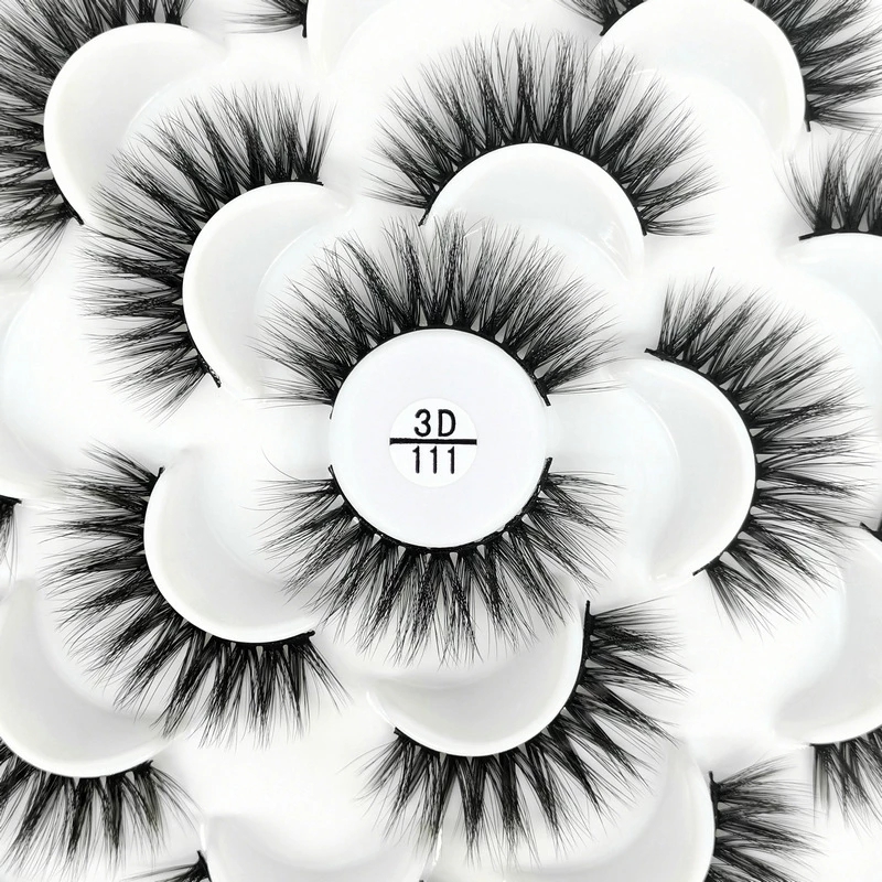 10 Pairs False Eyelashes Natural Long 3D Black Full Strip Lashes Wispy Thick Eyelash Extension Beauty Make up In Bulk