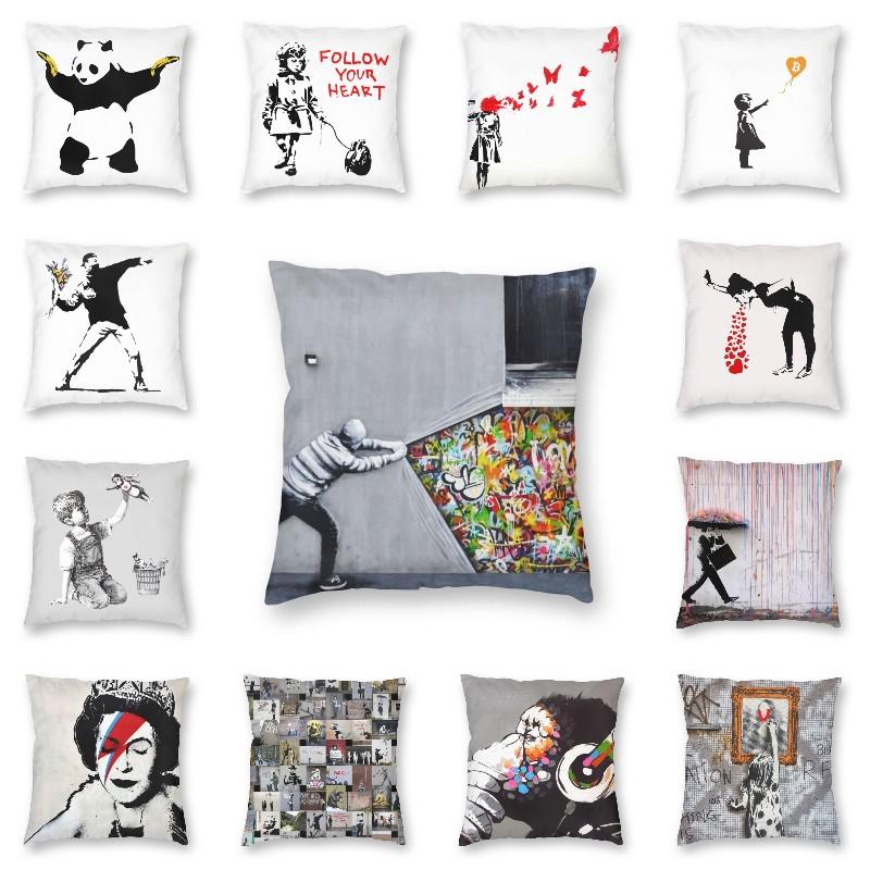 Cushion/Decorative Pillow Banksy Uncovering Graffiti Cover Home Decor Cushion Sofa Street Art Throw For Car Decorative Cushoin, 19
Cushion/Decorative Pillow Banksy Uncovering Graffiti Cover Home Decor Cushion Sofa Street Art Throw For Car Decorative Cushoin, 19