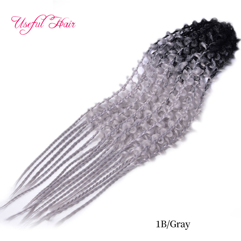 Pre Stretched Butterfly Box Crochet Braid Hair Ombre Colorful Butterfly Locs Crotchet Synthetic Braids Hair Extensions Fashion 3x box 24inch long