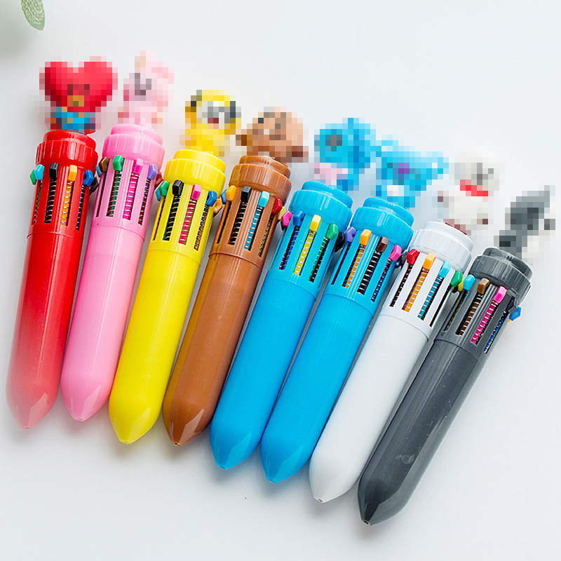 Ballpoint Pens Creative lovely BT cartoon multi color ten color ball point student neutral oil writing tool, Blue;orange
Ballpoint Pens Creative lovely BT cartoon multi color ten color ball point student neutral oil writing tool, Blue;orange