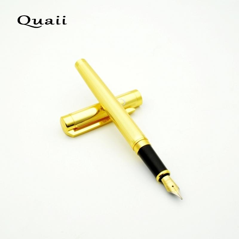 Fountain Pens QUAII Pen 1.0mm Golden Carved Luxury Signatur For Business Office Plumas Estilograficas Calligraphy Stylo Plume, As pic
Fountain Pens QUAII Pen 1.0mm Golden Carved Luxury Signatur For Business Office Plumas Estilograficas Calligraphy Stylo Plume, As pic