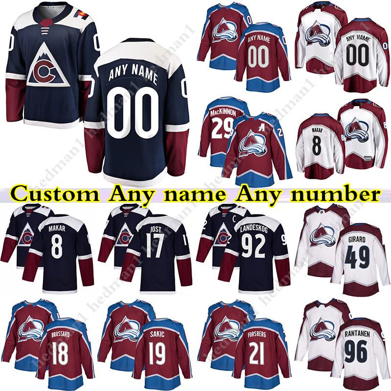 Custom Colorado Avalanche hockey jerseys 29 Nathan MacKinnon 8 Cale Makar 49 Samuel Girard 21 Forsberg any number and name, Wine red
Custom Colorado Avalanche hockey jerseys 29 Nathan MacKinnon 8 Cale Makar 49 Samuel Girard 21 Forsberg any number and name, Wine red