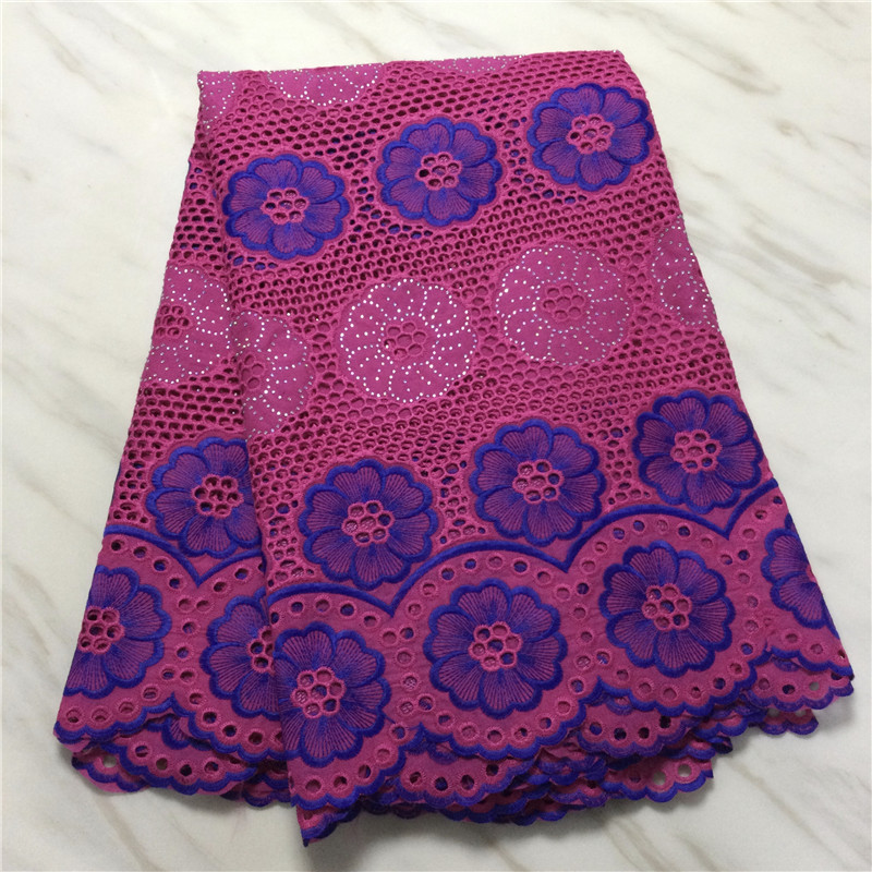 5Yards/Lot Elegant Fuchsia African Cotton Fabric Embroidery Swiss Voile Dry Lace For Dressing PL11741
5Yards/Lot Elegant Fuchsia African Cotton Fabric Embroidery Swiss Voile Dry Lace For Dressing PL11741