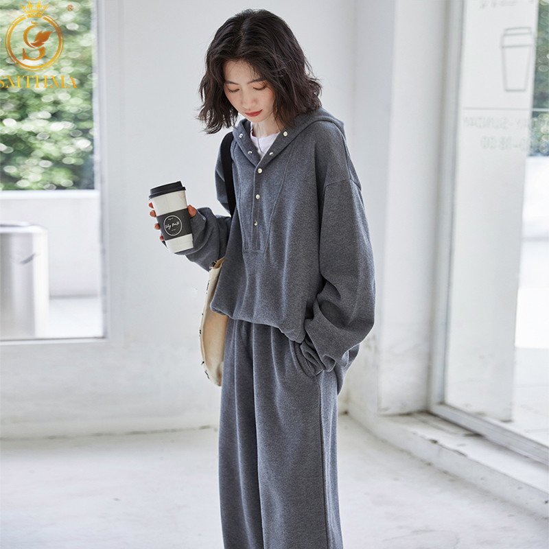 Autumn Spring Women Sets Two Pieces Hoodies And Loose Temperament Wide Leg Pants Lady Tracksuit Suits 210520, Picture color
Autumn Spring Women Sets Two Pieces Hoodies And Loose Temperament Wide Leg Pants Lady Tracksuit Suits 210520, Picture color