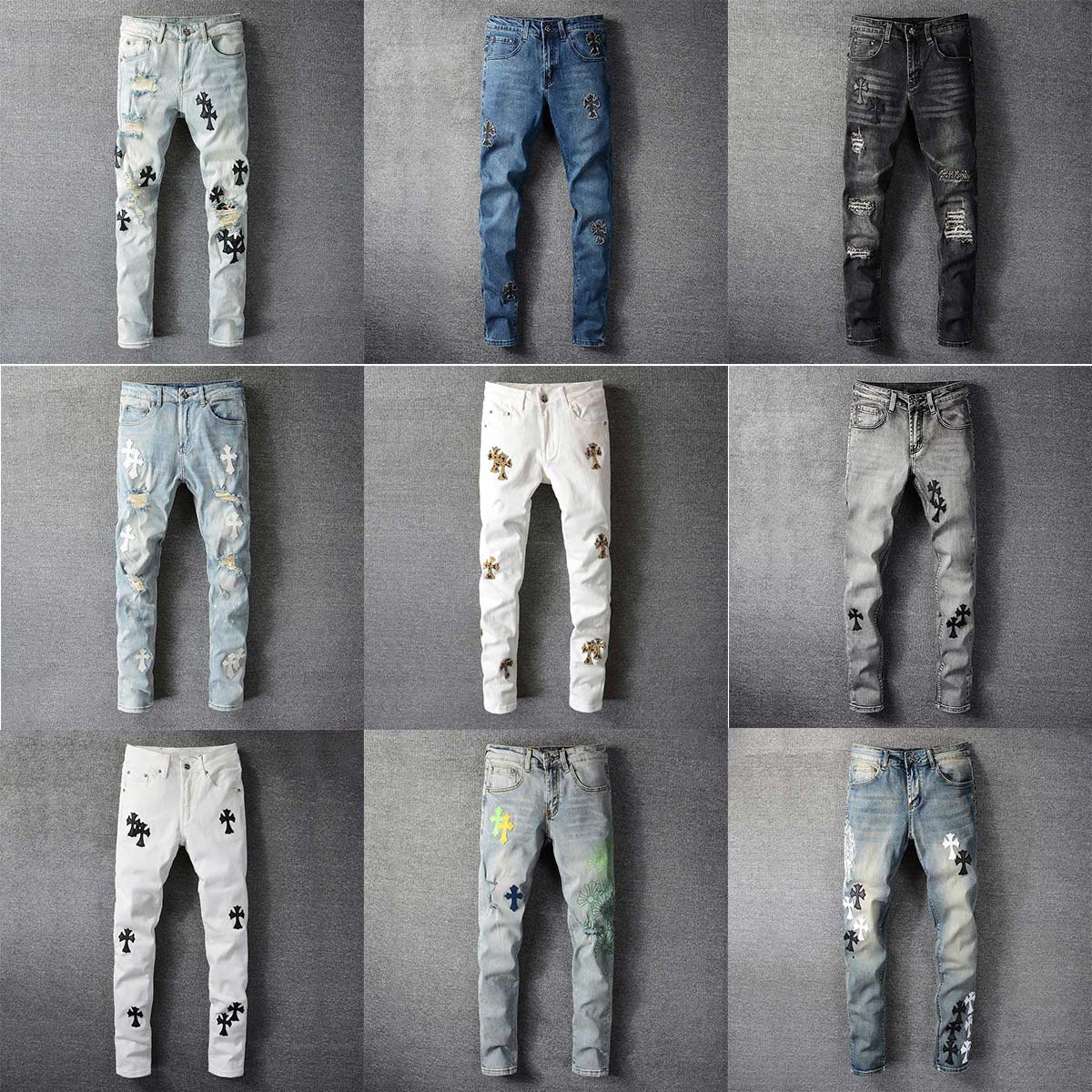 Ripped Fashion Cross Jeans Clothing Designer Pants Light Blue Mens Slim Denim Straight Biker Hole Hip Hop Hearts Jean Men Pant
Ripped Fashion Cross Jeans Clothing Designer Pants Light Blue Mens Slim Denim Straight Biker Hole Hip Hop Hearts Jean Men Pant