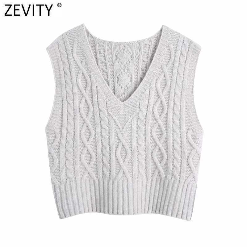 Zevity Women Vintage V Neck Twist Crochet Casual Knitting Sleeveless Vest Sweater Lady Chic Waistcoat Pullovers Jumper Tops S687 210603, As pic s687bb
Zevity Women Vintage V Neck Twist Crochet Casual Knitting Sleeveless Vest Sweater Lady Chic Waistcoat Pullovers Jumper Tops S687 210603, As pic s687bb