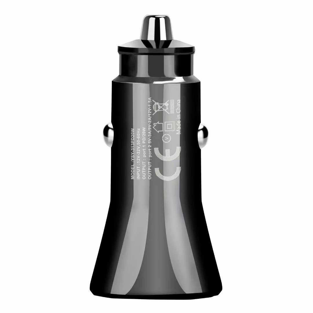 38W PD 20W Fast Quick Charging Dual Ports USB C Car Charger Type c Power Adapters For Iphone 13 14 15 Pro Samsung S23 S24 LG Android phone Gps PC