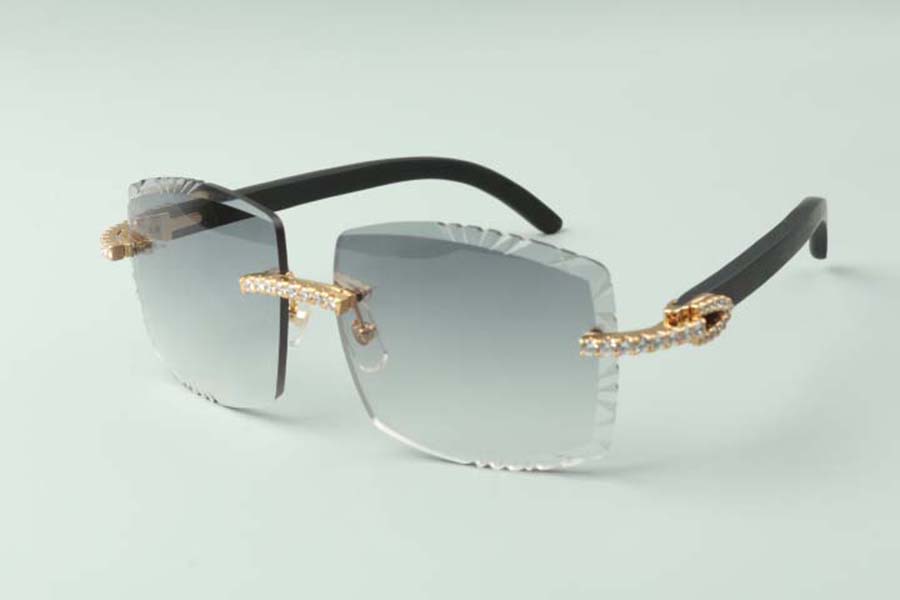 2021 designers endless diamonds sunglasses 3524022, cutting lens natural black wooden glasses, size: 58-18-135mm 
2021 designers endless diamonds sunglasses 3524022, cutting lens natural black wooden glasses, size: 58-18-135mm
