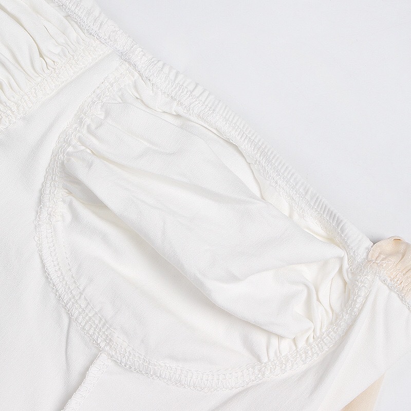 Summer Tie Bow Strap Patchwork White Camis Women Retro Girl Sexy Slim Crop Top Short Tees 210429