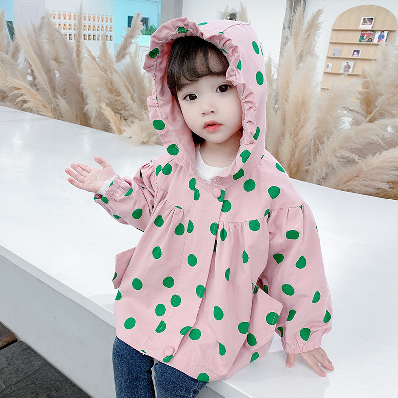Autumn Spring Dot Printing Kids Girls Jackets Trench Coat Kids Outerwear Hooded Children Windbreaker Coat For Girls Clothing, Pink
Autumn Spring Dot Printing Kids Girls Jackets Trench Coat Kids Outerwear Hooded Children Windbreaker Coat For Girls Clothing, Pink