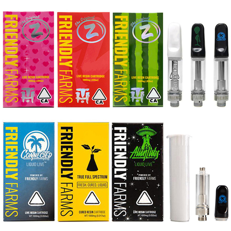 Newest Friendly Farms Live Resin Atomizers With Packaging Box FF Premium Cartridge 0.8ml 1.0ml 510 Thread Ceramic Glass Vape Carts Kits
Newest Friendly Farms Live Resin Atomizers With Packaging Box FF Premium Cartridge 0.8ml 1.0ml 510 Thread Ceramic Glass Vape Carts Kits
