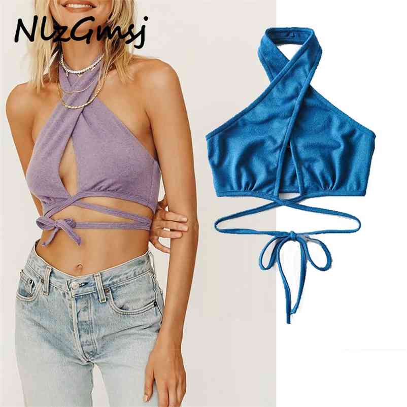 Tank Woman Slim Halter Hollow Out Short Knitted Camisole Summer Sexy Ladies Backless Tops Female Elegant Lacing 210628, As picture
Tank Woman Slim Halter Hollow Out Short Knitted Camisole Summer Sexy Ladies Backless Tops Female Elegant Lacing 210628, As picture