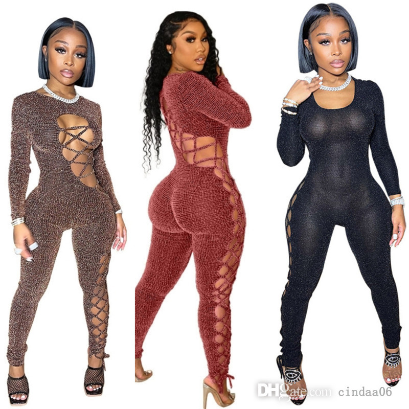 Sexy Women Bodycon Jumpsuits Long Sleeved Knitted Rompers Low Breast Tether Large Tight Ribbed Bodysuit, Khaki
Sexy Women Bodycon Jumpsuits Long Sleeved Knitted Rompers Low Breast Tether Large Tight Ribbed Bodysuit, Khaki