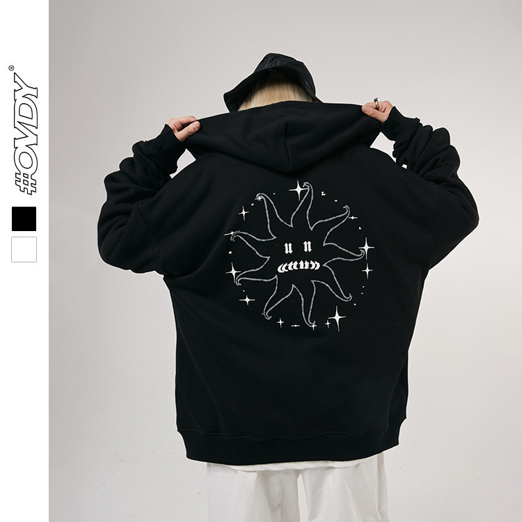 wxwovdy autumn winter new men's zipper et simple casual hip hop tentacle star printed hooded plush sweater, Black
wxwovdy autumn winter new men's zipper et simple casual hip hop tentacle star printed hooded plush sweater, Black
