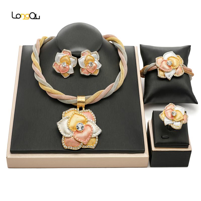 Earrings & Necklace Longqu 2022 Dubai Gold Colorful Designer Jewelry Set Wholesale Nigerian Woman Wedding African Bridal, Silver
Earrings & Necklace Longqu 2022 Dubai Gold Colorful Designer Jewelry Set Wholesale Nigerian Woman Wedding African Bridal, Silver