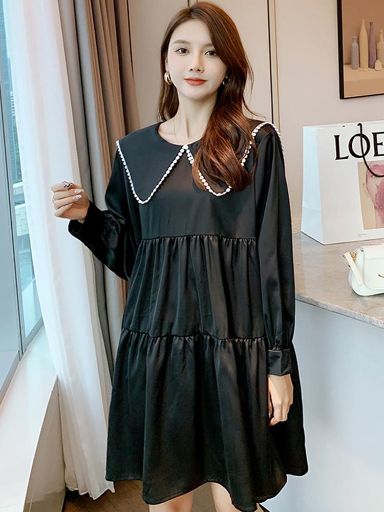 Maternity Dresses 4440# Dress Long Sleeves Black Midi Plus Size Pregnancy Loose Large Pregnant Woman Mom
Maternity Dresses 4440# Dress Long Sleeves Black Midi Plus Size Pregnancy Loose Large Pregnant Woman Mom