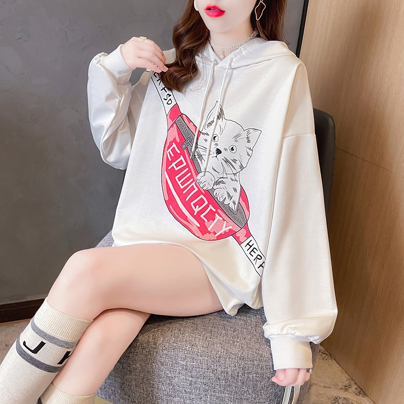 spring and autumn thin hooded cat sweater women loose fashion winter 2021 new lazy coat, Blue;black
spring and autumn thin hooded cat sweater women loose fashion winter 2021 new lazy coat, Blue;black