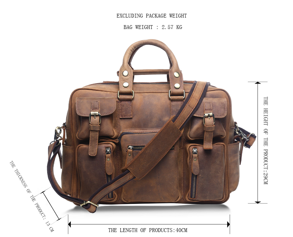 Large Men Crazy Horse Leather Genuine Handbags Several Pockets Messenger bags Men A4 Male Shoulder, Khaki
Large Men Crazy Horse Leather Genuine Handbags Several Pockets Messenger bags Men A4 Male Shoulder, Khaki