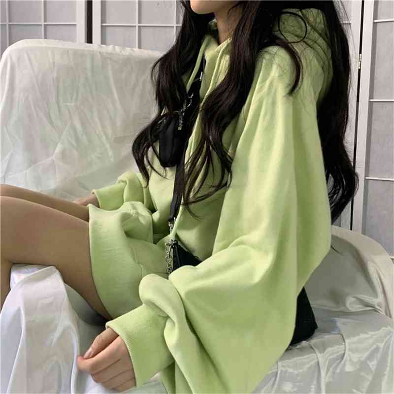 6colors korean Chic style Long Sleeve dress Women casual spring autumn sweatshirt Dress women hoodies(C2819) 210423
