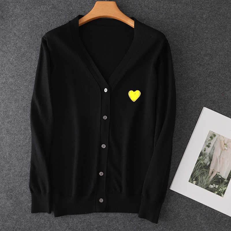 Fashion Couple Long Sleeve Cashmere sweater Cardigan Casual Embroidery Love-Heart For Man Women 210907