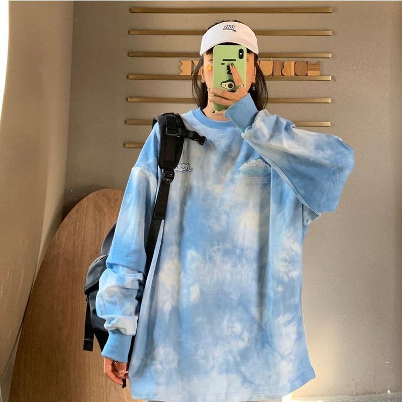Women's Tie Dye Print Hoodie 2021 Fashion Korean Style Blue Female Oversized Sweatshirts Long Sleeve Girls Tops Hoodies, Orange
Women's Tie Dye Print Hoodie 2021 Fashion Korean Style Blue Female Oversized Sweatshirts Long Sleeve Girls Tops Hoodies, Orange