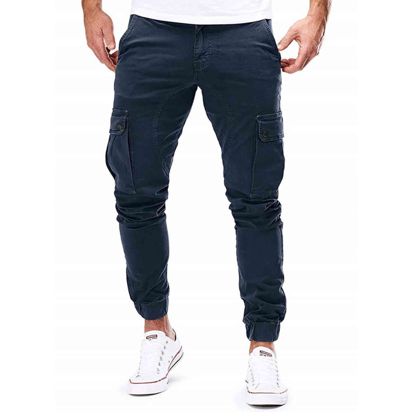 Men Cargo Military Pants Autumn Casual Skinny Pants Army Long Trousers Joggers Sweatpants Sportswear Camo Pants Trendy 211112