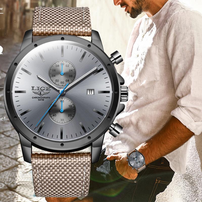 Wristwatches 2021 Men Watch LIGE Brand Fashion Sports Quartz Watches Mens Waterproof Chronograph Clock Military Relogio Masculino, Nylon black silver
Wristwatches 2021 Men Watch LIGE Brand Fashion Sports Quartz Watches Mens Waterproof Chronograph Clock Military Relogio Masculino, Nylon black silver