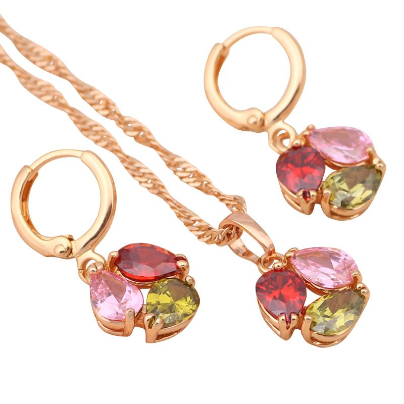 Earrings & Necklace Color Crystal Sets Gold Tone Fashion Jewelry Wedding Drop Zircon Austrian JS079A, As pic
Earrings & Necklace Color Crystal Sets Gold Tone Fashion Jewelry Wedding Drop Zircon Austrian JS079A, As pic