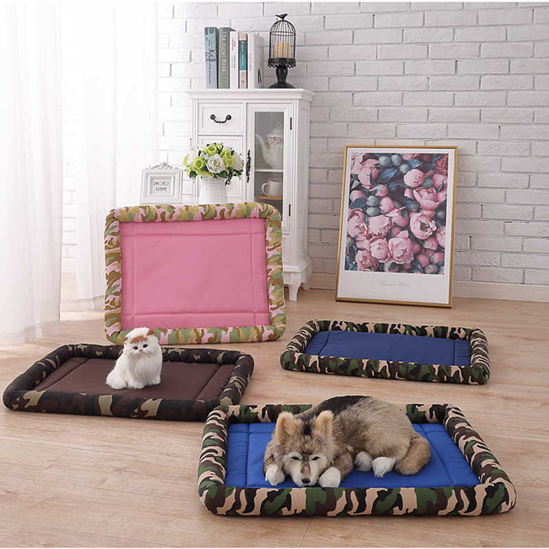 Dog Bed House Summer Cooling Mat Washable Sofa Pad For Cat Breathable Household Kennel Small Medium Large Dog Accessories 211009