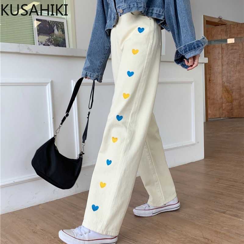 Love Heart Embroideroy Women Jeans Pants Korean High Waist Long Trousers Spring Demin Straight 6E640 210603, Apricot
Love Heart Embroideroy Women Jeans Pants Korean High Waist Long Trousers Spring Demin Straight 6E640 210603, Apricot