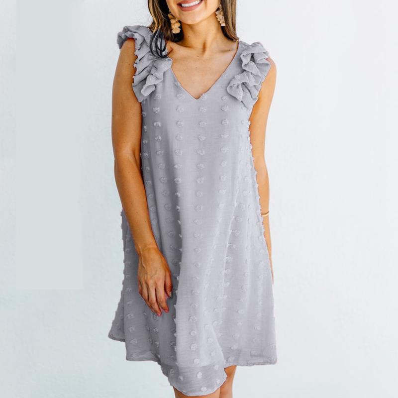 Casual Dresses Dress Women' Vintage V-neck Solid Ruffles Fashion Sleeveless Midi Vestidos Mujer Verano 2021 De Fiesta, Bu
Casual Dresses Dress Women' Vintage V-neck Solid Ruffles Fashion Sleeveless Midi Vestidos Mujer Verano 2021 De Fiesta, Bu