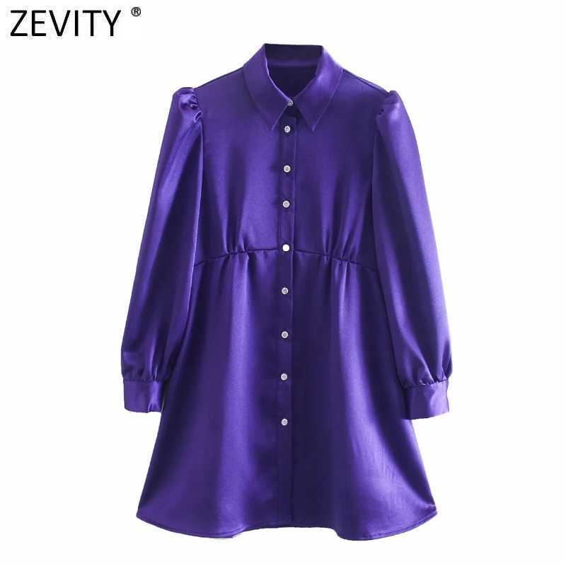Zevity Women Vintage Diamond Buttons Solid Soft Mini Dress Femme Pleats Puff Sleeve Casual A Line Vestido Shirt Dresses DS4822 210603, As pic ds4822cc
Zevity Women Vintage Diamond Buttons Solid Soft Mini Dress Femme Pleats Puff Sleeve Casual A Line Vestido Shirt Dresses DS4822 210603, As pic ds4822cc