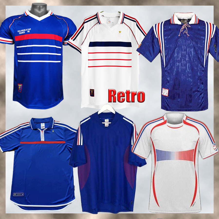 Retro 1998 FRANCE soccer jersey 96 98 02 04 06 ZIDANE HENRY MAILLOT DE FOOT shirt 2000 Home Trezeguet football uniform
Retro 1998 FRANCE soccer jersey 96 98 02 04 06 ZIDANE HENRY MAILLOT DE FOOT shirt 2000 Home Trezeguet football uniform