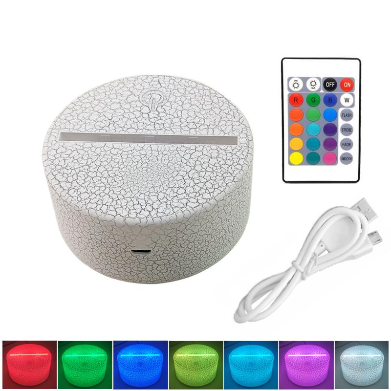 Night Lights Crack White LED Lamp Base USB Touch Remote Control Kids Gift Bedroom Table Light Holder For 3D Anime
Night Lights Crack White LED Lamp Base USB Touch Remote Control Kids Gift Bedroom Table Light Holder For 3D Anime