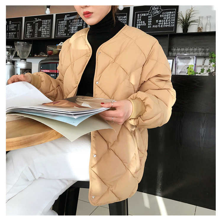 Alien Kitty Winter Fashion Outwear Casual Jackets Solid Tops All-Match Simple Fresh Stylish Warm Women Coat Loose Thicken 210918