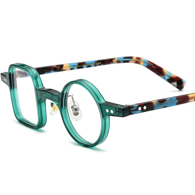 Fashion Sunglasses Frames Acetate Optical Glasses Frame Man Brand Retro Vintage Left Square Right Round Eyeglasses Women Spectacles Myopia E 
Fashion Sunglasses Frames Acetate Optical Glasses Frame Man Brand Retro Vintage Left Square Right Round Eyeglasses Women Spectacles Myopia E