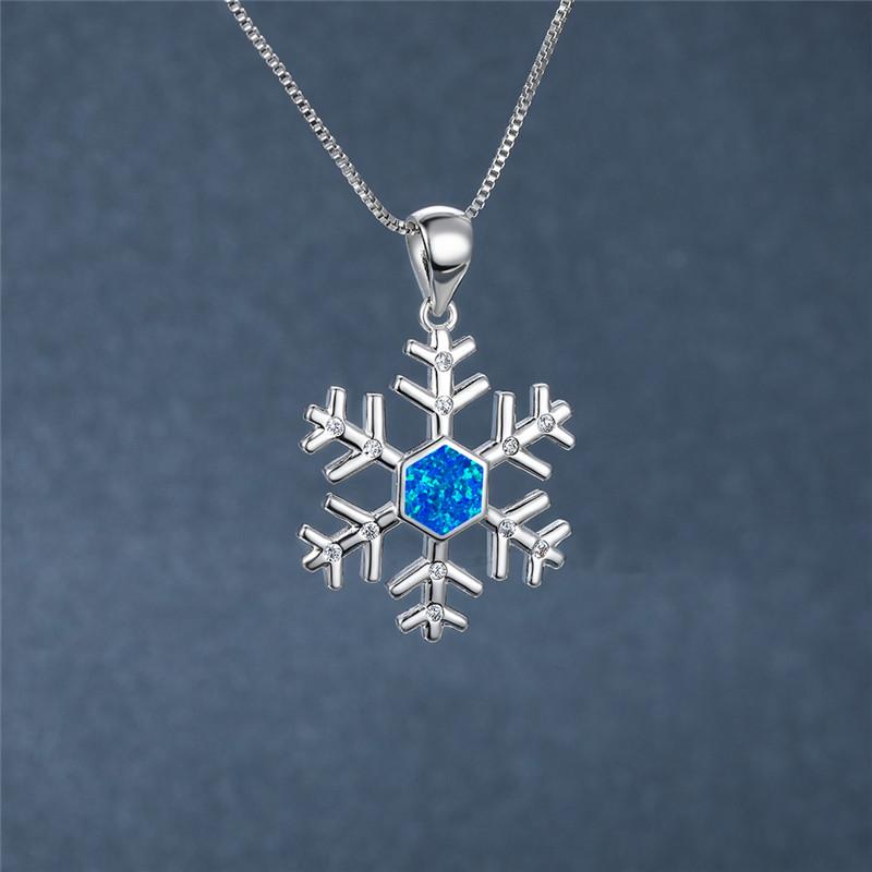 Pendant Necklaces Cute Crystal Snowflake Necklace Charm Female White Blue Opal Rose Gold Silver Color Wedding For Women
Pendant Necklaces Cute Crystal Snowflake Necklace Charm Female White Blue Opal Rose Gold Silver Color Wedding For Women