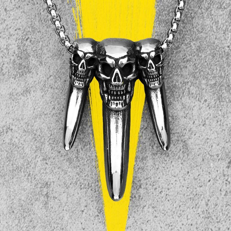 Chains Skull Teeth Trophy Token Stainless Steel Men Necklaces Pendants Chain Punk For Boyfriend Male Jewelry Creativity Gift Wholesale, Silver
Chains Skull Teeth Trophy Token Stainless Steel Men Necklaces Pendants Chain Punk For Boyfriend Male Jewelry Creativity Gift Wholesale, Silver