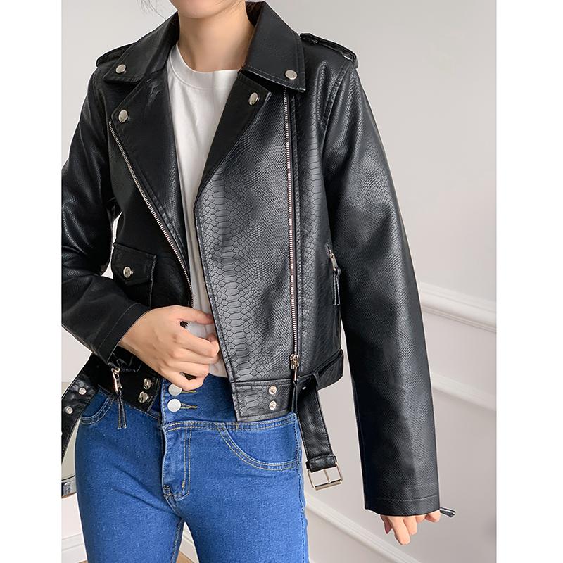 Women's Leather & Faux FTLZZ Spring Autumn Fashion Lady Short Pu Jacket Women Biker Slim Turn-down Collar Zipper With Belt, Black
Women's Leather & Faux FTLZZ Spring Autumn Fashion Lady Short Pu Jacket Women Biker Slim Turn-down Collar Zipper With Belt, Black