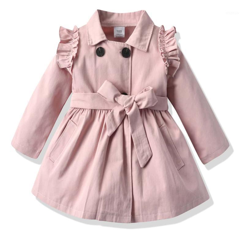 Coat Girls Trench And Waistband Pink Solid Color Long Sleeves Ruffle Button-down Collared Jacket 1-6 Years, Blue;gray
Coat Girls Trench And Waistband Pink Solid Color Long Sleeves Ruffle Button-down Collared Jacket 1-6 Years, Blue;gray