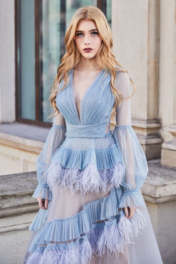 2021 Ruffle Folds Kimono Women Dresses Robe for Photoshoot Extra Puffy Sleeves Feather Prom Gowns African Cape Cloak Maternity Dress Photography