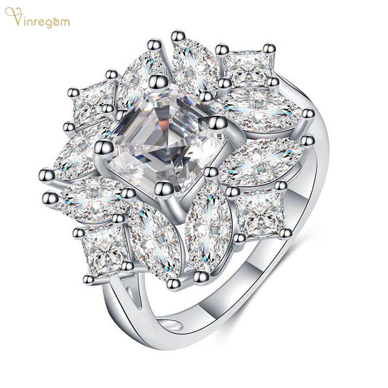 Cluster Rings Vinregem 100% 925 Sterling Silver Asscher Cut Created Moissanite Emerald Gemstone Wedding Party Luxury Women Ring Fine Jewelry, Golden;silver
Cluster Rings Vinregem 100% 925 Sterling Silver Asscher Cut Created Moissanite Emerald Gemstone Wedding Party Luxury Women Ring Fine Jewelry, Golden;silver